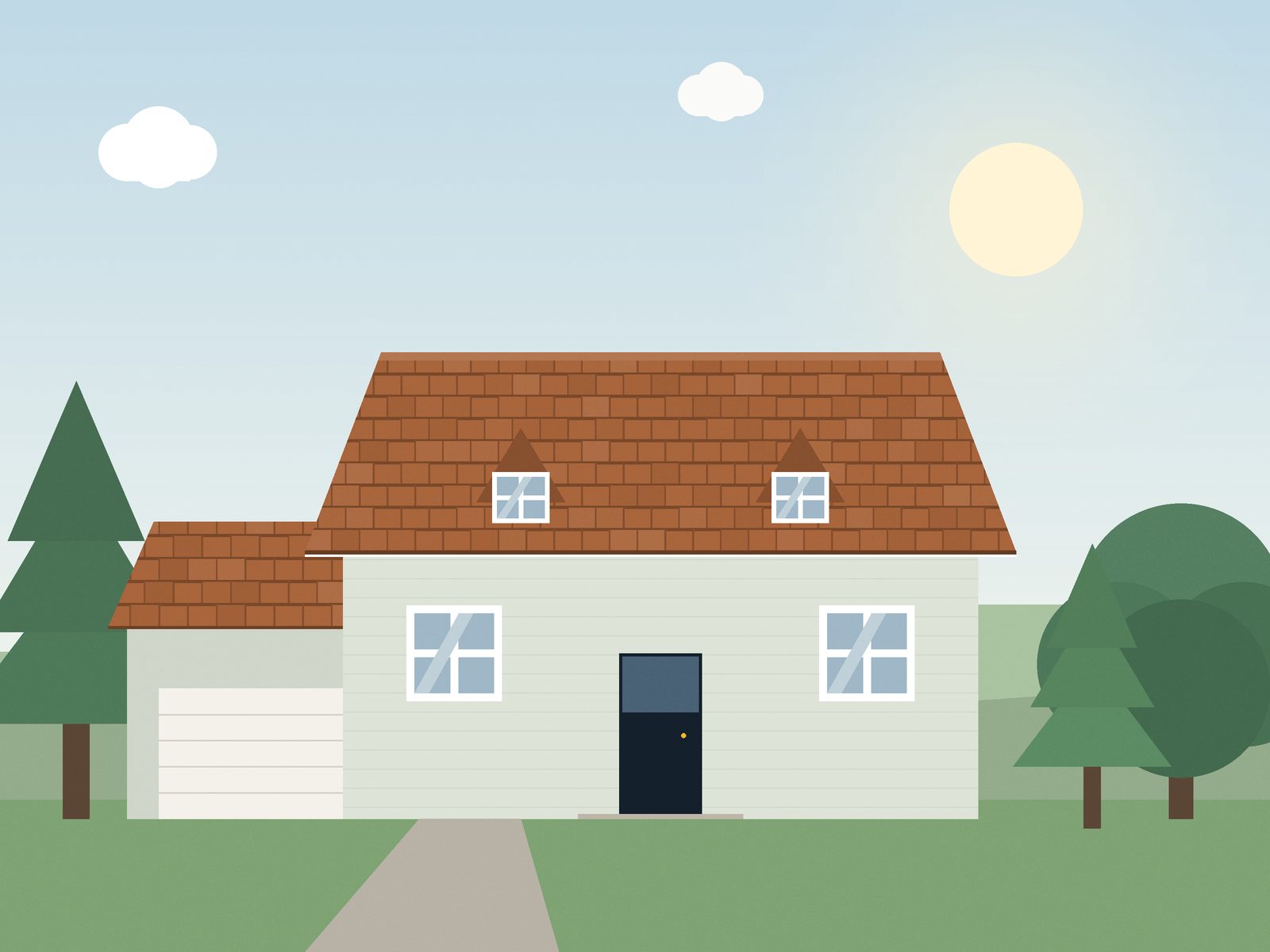 Illustration of the Maple Grove Mansard project