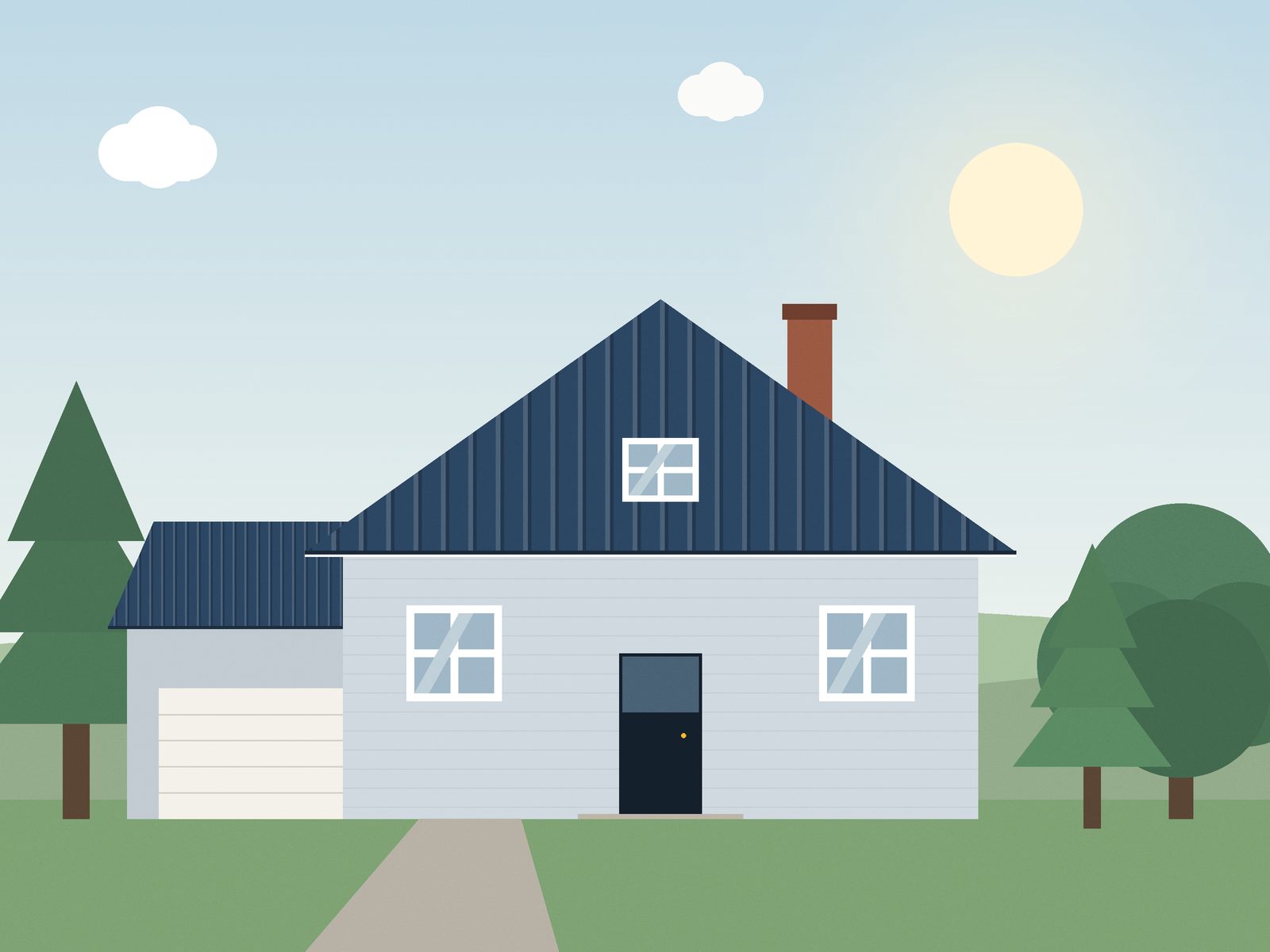 Illustration of the Riverside Farmhouse Metal project